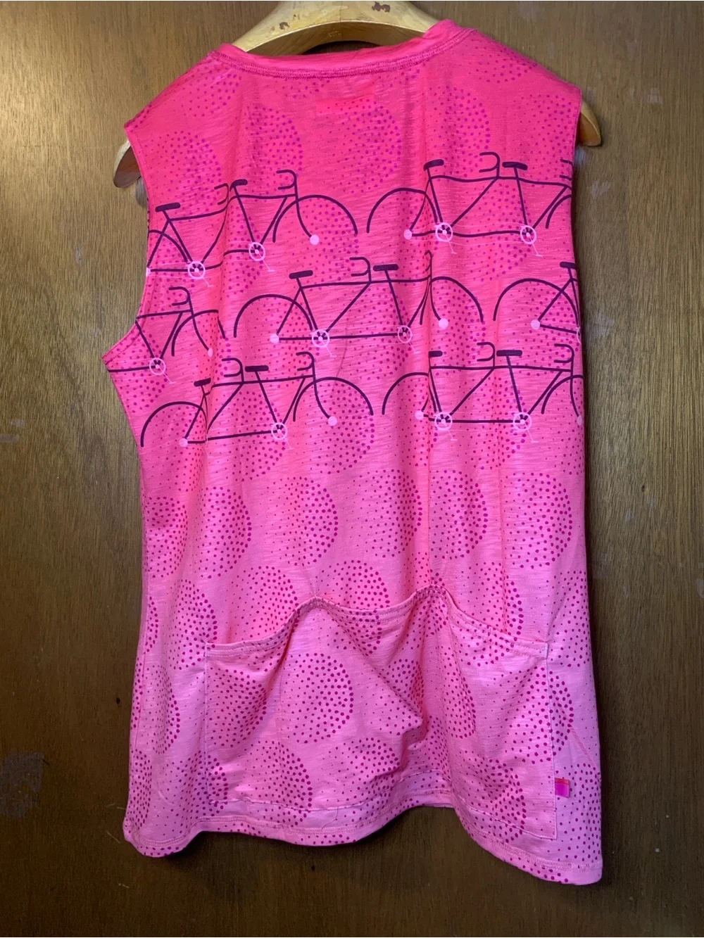 TERRY Pink Sleeveless Cycling Bike-Print Tank Top - Picture 2 of 8
